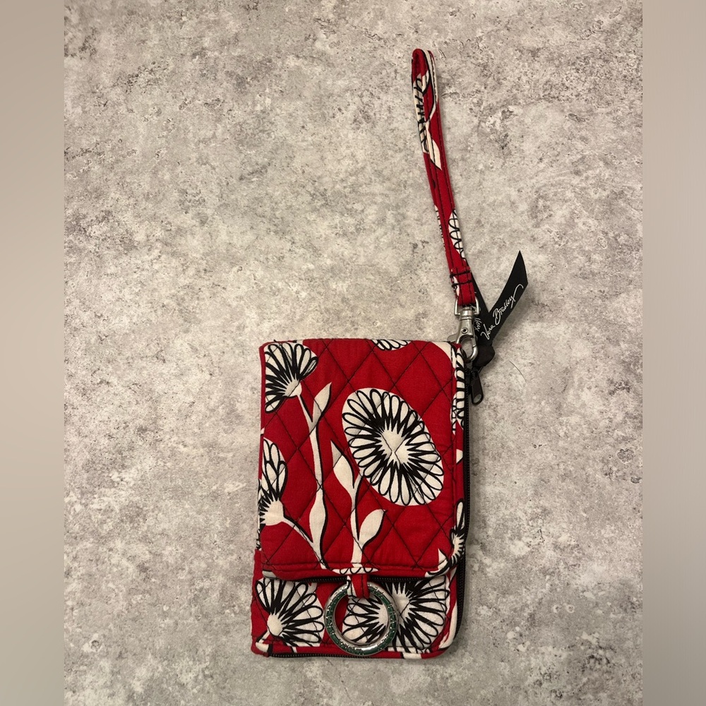 Vera Bradley Deco Daisy Double ID Wristlet